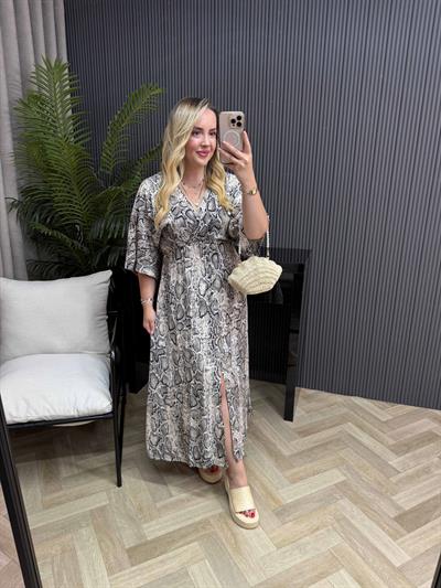 Serena Model Zebra Desen Elbise