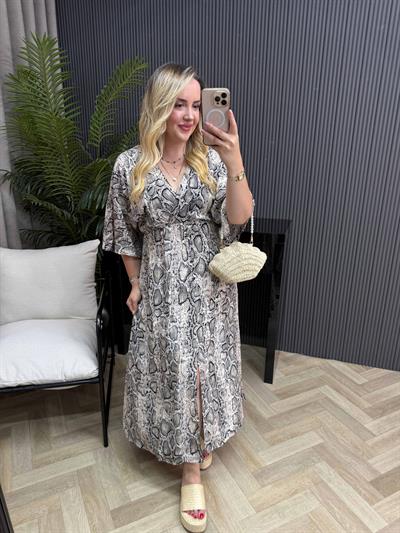 Serena Model Zebra Desen Elbise