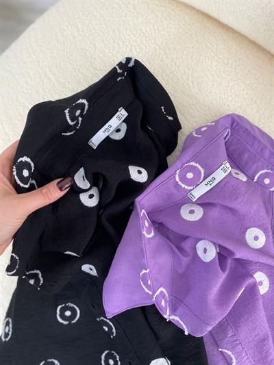 Siyah Puantiye Detaylı Orj Marka Gömlek