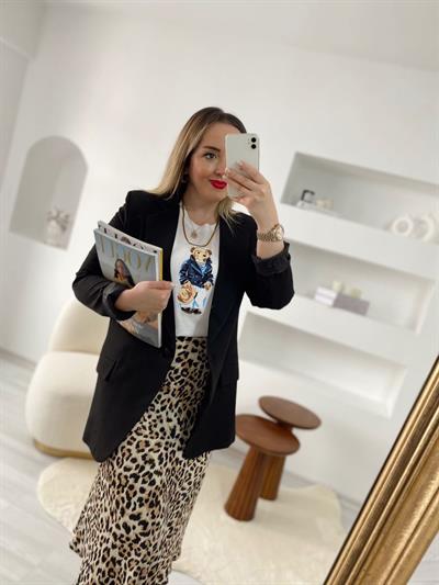 Tek Düğmeli Mevsimlik Blazer Ceket Siyah