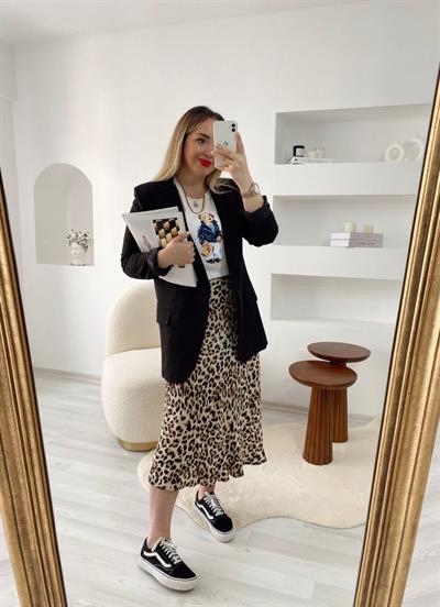 Tek Düğmeli Mevsimlik Blazer Ceket Siyah