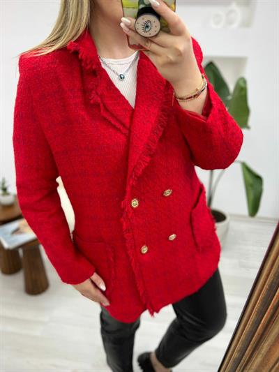 Tüvit Ceket Kirmizi