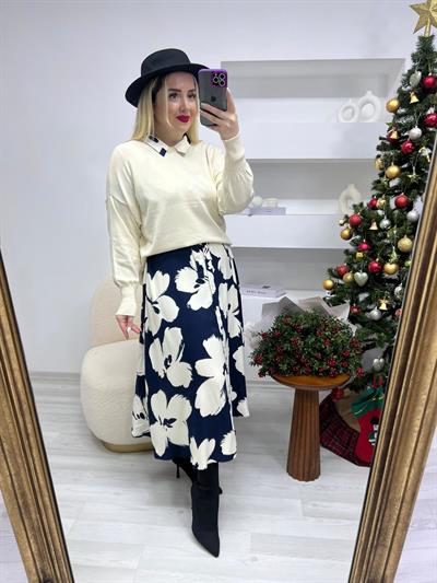 Vera Çelik Triko Ekru