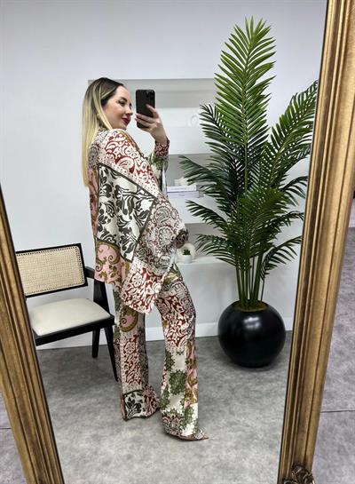 Yarasa Kol Marka Model Tasarım Saten Takım