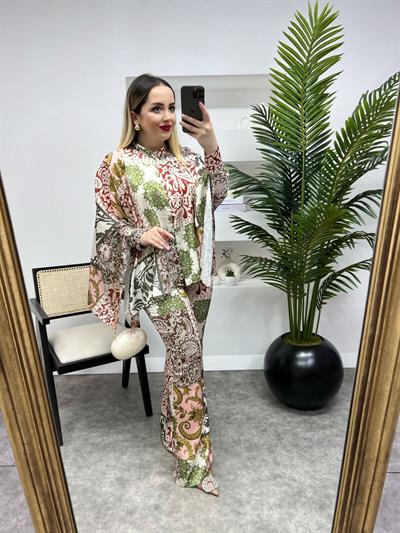 Yarasa Kol Marka Model Tasarım Saten Takım