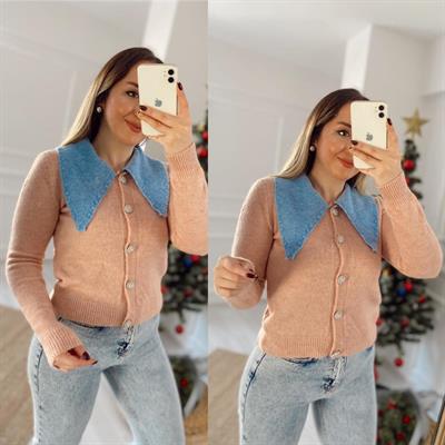 Orj Marka Bebe Yaka Taş Düğleli Hırka