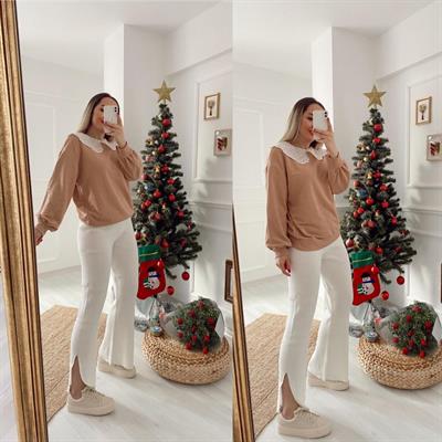 Orj Marka Fisto Detaylı Sweatshirt