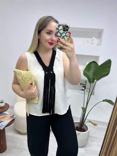 Orj Marka Ham Keten Bluz