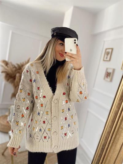 Orj Marka Özel Nakış İşlemeli Hirka