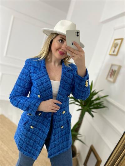 Orj Marka Mavi Tüvit Ceket