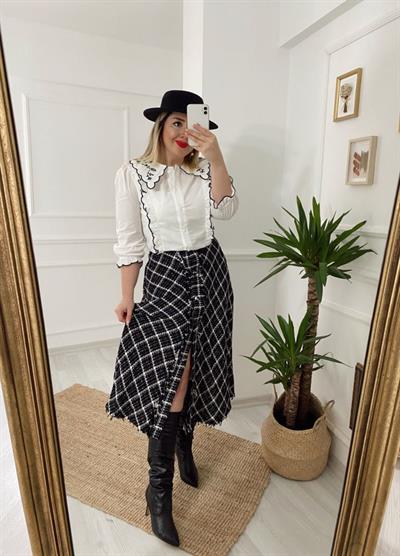 Orj Marka Siyah Tüvit Etek