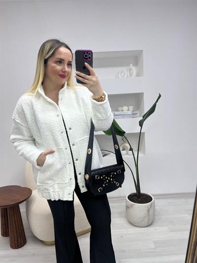 Orj Marka Buklet Mevsimlik Ceket Beyaz