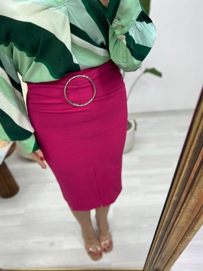 Orj Marka Tokalı Kalem Etek Fuşya