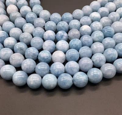 Akuamarin Doğal Taş Dizi 8 mm Küre Kesim 
