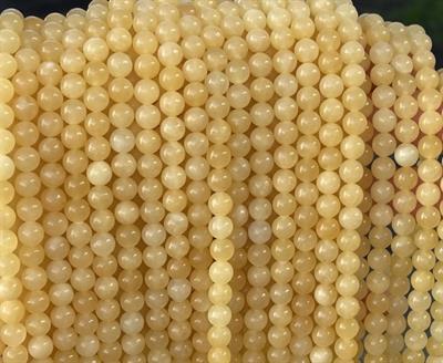 Aragonit Doğal Taş Dizi 8 mm Küre Kesim 