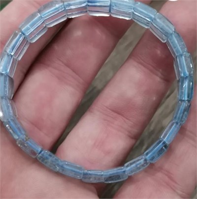Blue Topaz Doğaltaş Roleks ( Rolex ) Özel Kesim Bileklik  