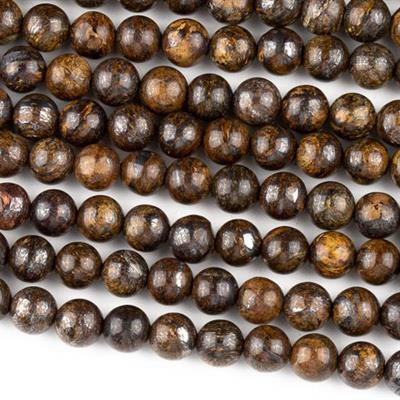 Bronzit Doğal Taş Dizi 8 mm Küre Kesim  