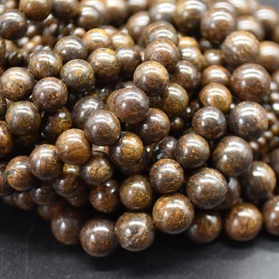 Bronzit Doğal Taş Dizi 8 mm Küre Kesim  