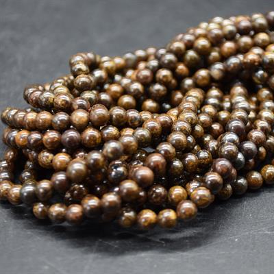 Bronzit Doğal Taş Dizi 8 mm Küre Kesim  