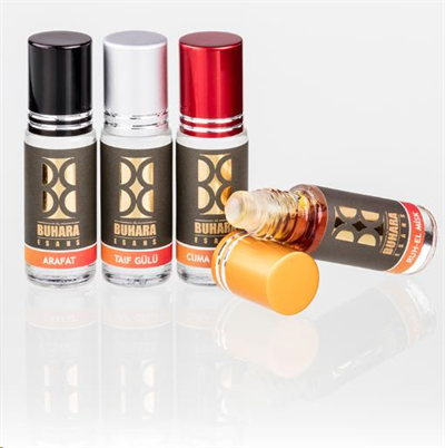 Buhara Esans Akik Serisi Metal Kapak Alkolsüz 1 Kutu 3.3 Ml 50 li Hac Ve Umre İçin Dağıtmalık 