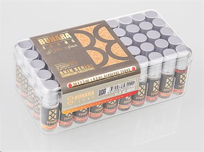Buhara Esans Akik Serisi Metal Kapak Alkolsüz 1 Kutu 3.3 Ml 50 li Hac Ve Umre İçin Dağıtmalık 