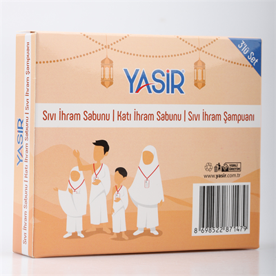 İhram İçin Kokusuz Sabun 3 Lü Set (Sabun Şampuan Katı Sabun)