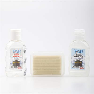 İhram İçin Kokusuz Sabun 3 Lü Set (Sabun Şampuan Katı Sabun)