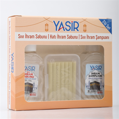 İhram İçin Kokusuz Sabun 3 Lü Set (Sabun Şampuan Katı Sabun)