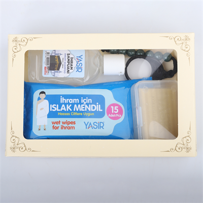 İhram İçin Kokusuz Set 4 Parça (Sabun Şampuan Islak Mendil Tavaf Tesbihi)
