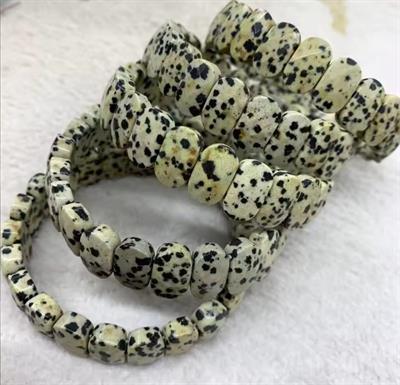 Jasper ( Dalmaçyalı ) Doğaltaş Roleks ( Rolex ) Özel Kesim Bileklik  