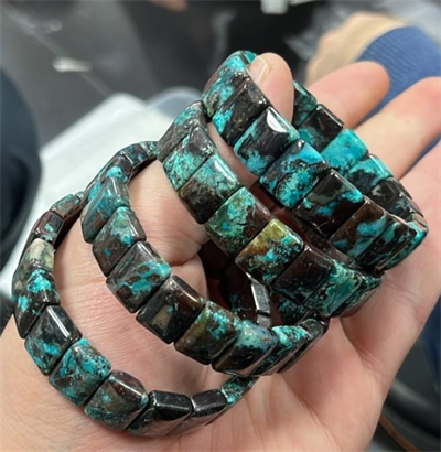 Krizokol Doğaltaş Roleks ( Rolex ) Özel Kesim Bileklik  