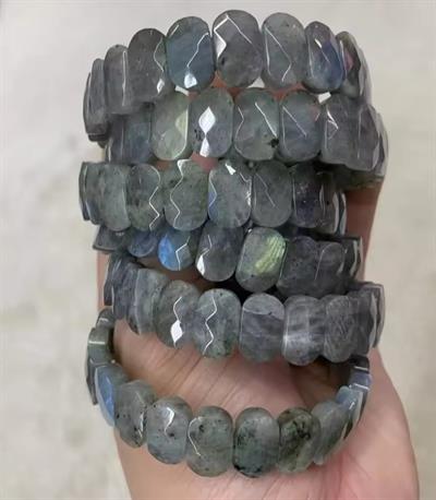 Labradorit Doğaltaş Roleks ( Rolex ) Özel Kesim Bileklik