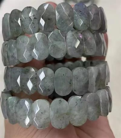 Labradorit Doğaltaş Roleks ( Rolex ) Özel Kesim Bileklik