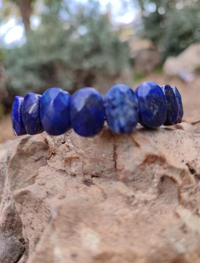 Lapis Lazuli Doğaltaş Roleks ( Rolex ) Özel Kesim Bileklik