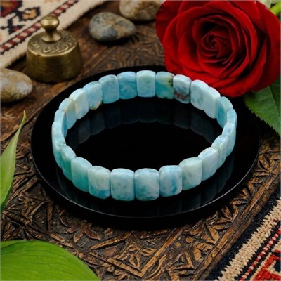 Larimar Taşı Roleks ( Rolex ) Özel Kesim Bileklik  