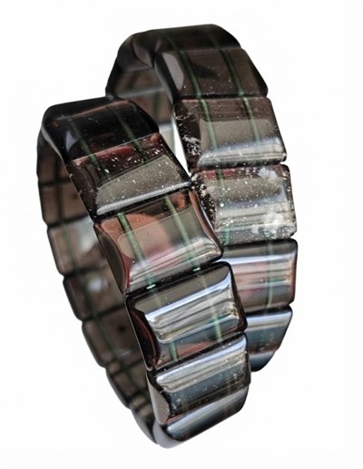 Moldavit Taşı Roleks ( Rolex ) Özel Kesim Bileklik  