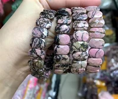 Rodanit Doğaltaş Roleks ( Rolex ) Özel Kesim Bileklik  