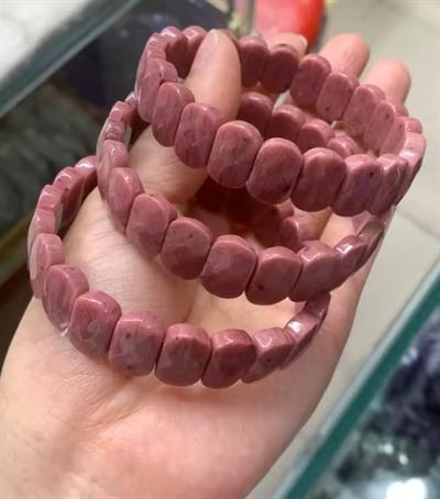 Rodanit ( Pembe ) Doğaltaş Roleks ( Rolex ) Özel Kesim Bileklik 