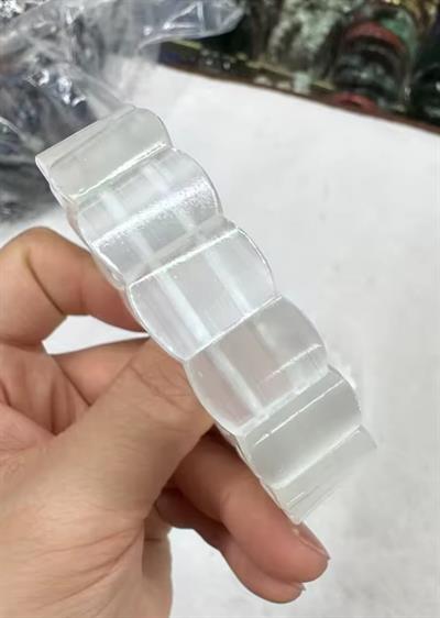 Selenit Doğaltaş Roleks ( Rolex ) Özel Kesim Bileklik  