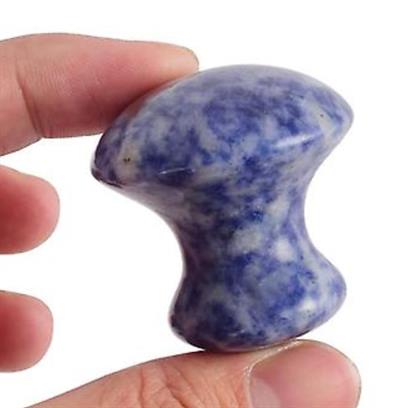 Sodalit Doğal Taş Mantar Şekilli Masaj Taşı ( 5 Adet Yılancık Taşı Hediyeli )