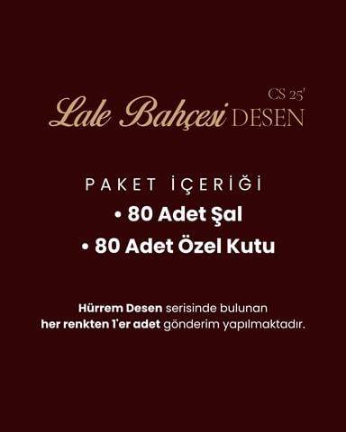 Lale Bahçesi Desen Şal - Tüm renkler - 80 Adt.