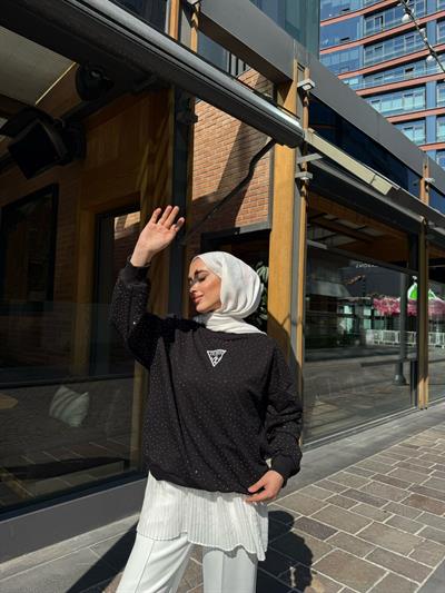Taşlı Sweatshirt