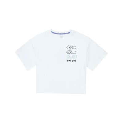 Erke Çocuk Genç Kız Bisiklet Yaka T-Shirt