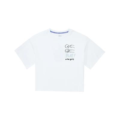 Erke Çocuk Genç Kız Bisiklet Yaka T-Shirt