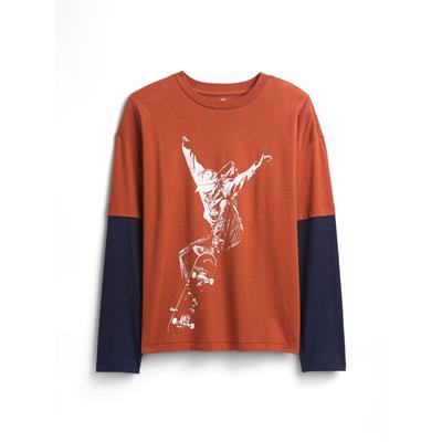 Gap Erkek Çocuk Relaxed Grafik Baskılı T-Shirt