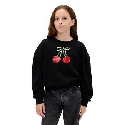 Gap Kız Çocuk Relaxed Flippy-Sequin Grafikli Sweatshirt
