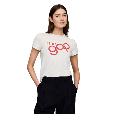 Gap Logo Bisiklet Yaka Grafik T-Shirt - 723653