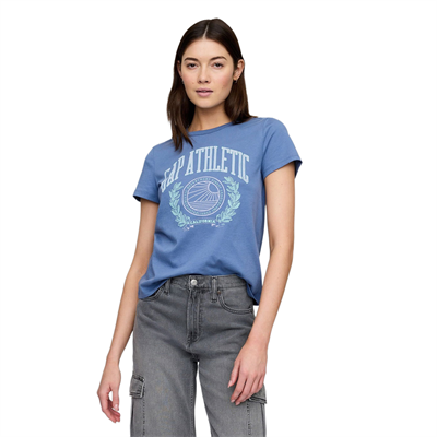Gap Logo Bisiklet Yaka Grafik T-Shirt - 723653