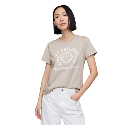 Gap Logo Bisiklet Yaka Grafik T-Shirt - 723653