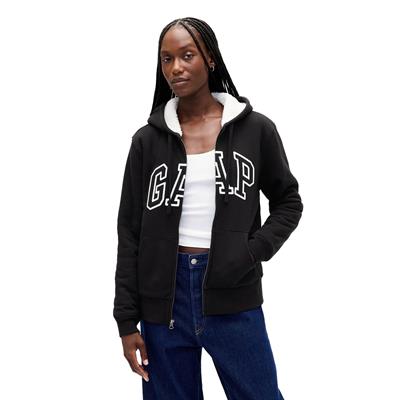 Gap Relaxed Gap Logo Sherpa Astarlı Fermuarlı Sweatshirt - 804073